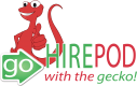 Hire Pod Logo Go With The Gecko